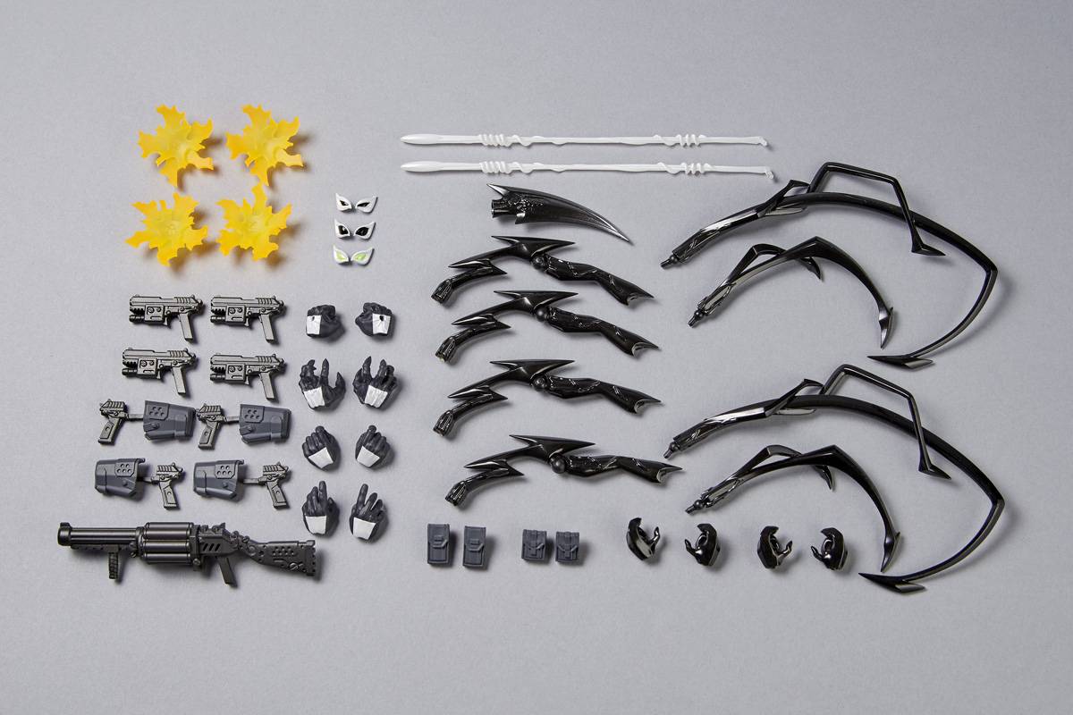 Amazing Yamaguchi Agent Venom Reissue Action Figure by Kaiyodo NZ box content