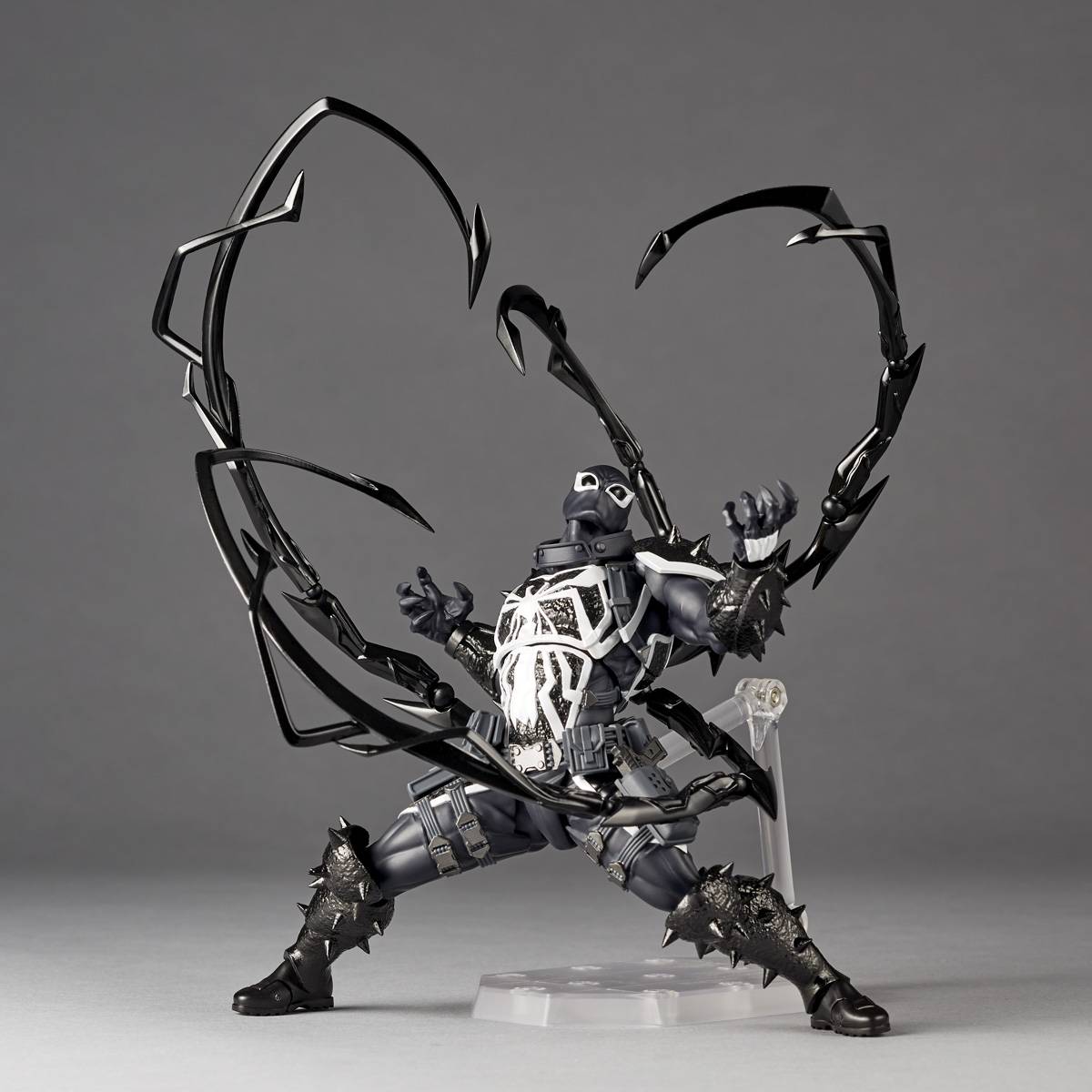 Amazing Yamaguchi Agent Venom Reissue Action Figure by Kaiyodo with weapons and tendrils