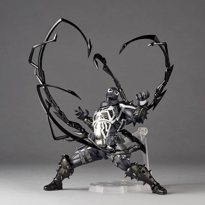 Amazing Yamaguchi Agent Venom Reissue Action Figure by Kaiyodo with weapons and tendrils