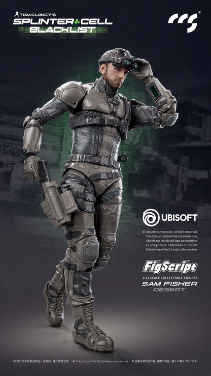 CCSToys FigScript Splinter Cell Blacklist Sam Fisher Desert Version 1/12 action figure – view 1 – SugoiCollectible New Zealand