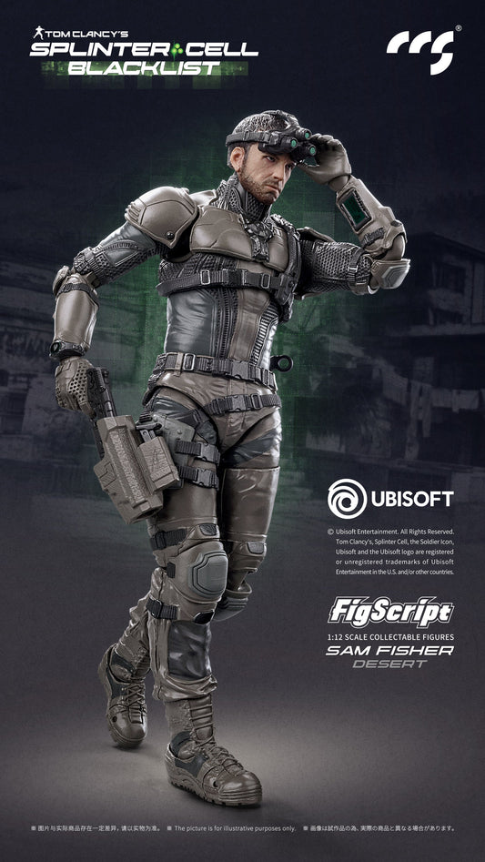 CCSToys FigScript Splinter Cell Blacklist Sam Fisher Desert Version 1/12 action figure – view 1 – SugoiCollectible New Zealand