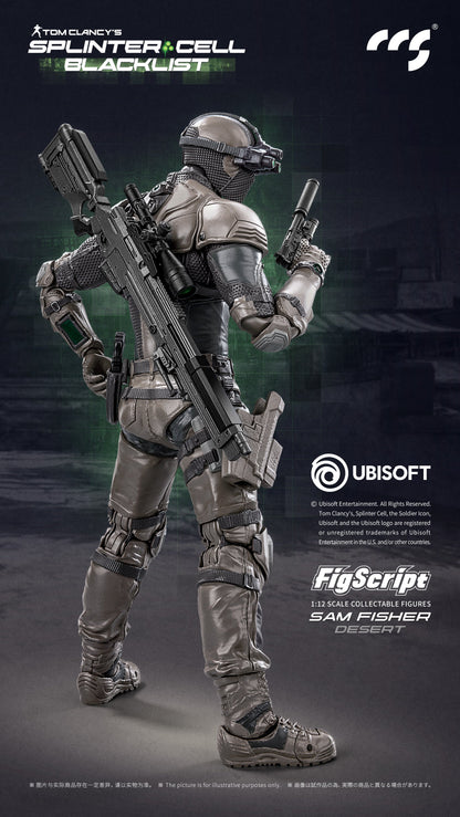 CCSToys FigScript Splinter Cell Blacklist Sam Fisher Desert Version 1/12 action figure – view 9 – SugoiCollectible New Zealand