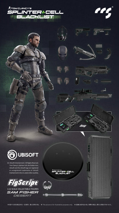CCSToys FigScript Splinter Cell Blacklist Sam Fisher Desert Version 1/12 action figure – included accessories – SugoiCollectible New Zealand