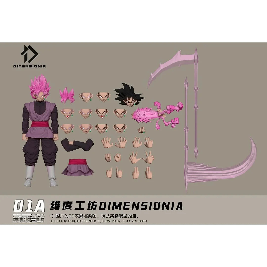 DIMENSIONIA Studio Dragon Ball Black Goku 1/12 Scale Action Figure