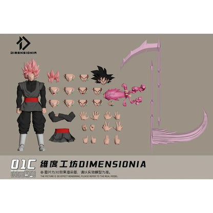 DIMENSIONIA Studio Dragon Ball Black Goku 1/12 Scale Action Figure
