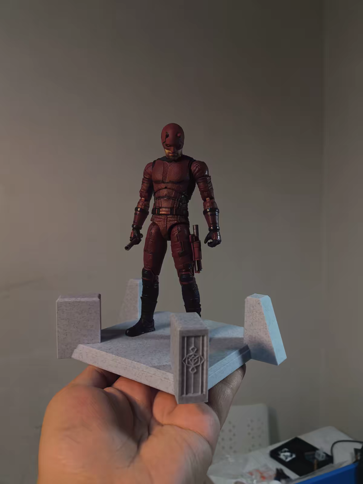 Doctor Doom throne diorama display example; action figure not included