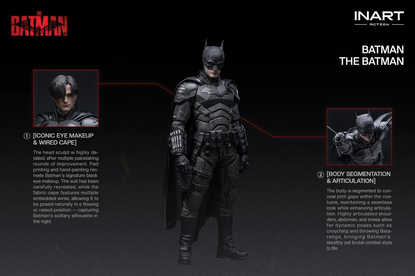 (Pre-order) INART Action The Batman 1/12 Scale Action Figure