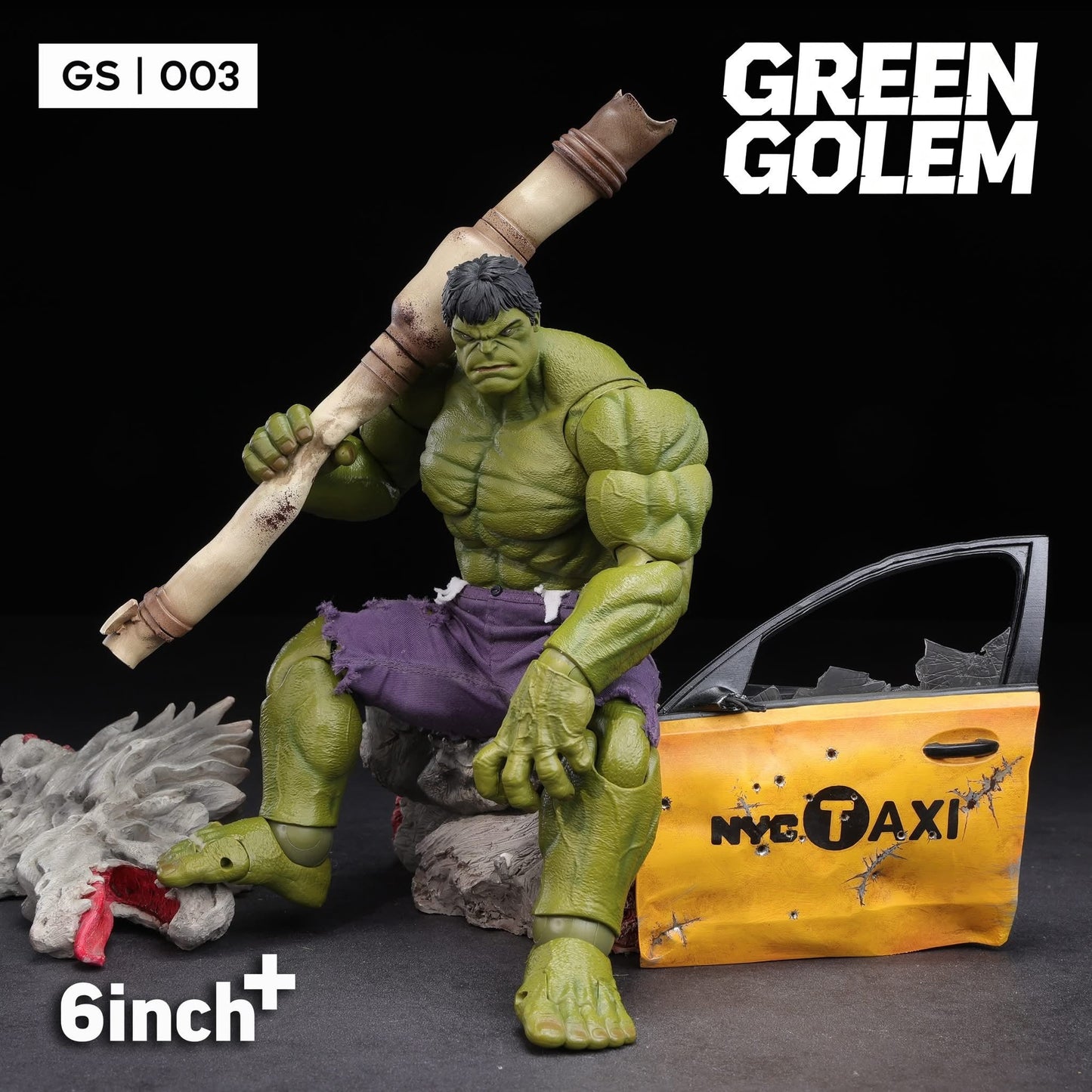 (Pre-Order) 6inch Plus Green Golem 1/12 Hulk Action Figure