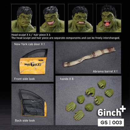 (Pre-Order) 6inch Plus Green Golem 1/12 Hulk Action Figure