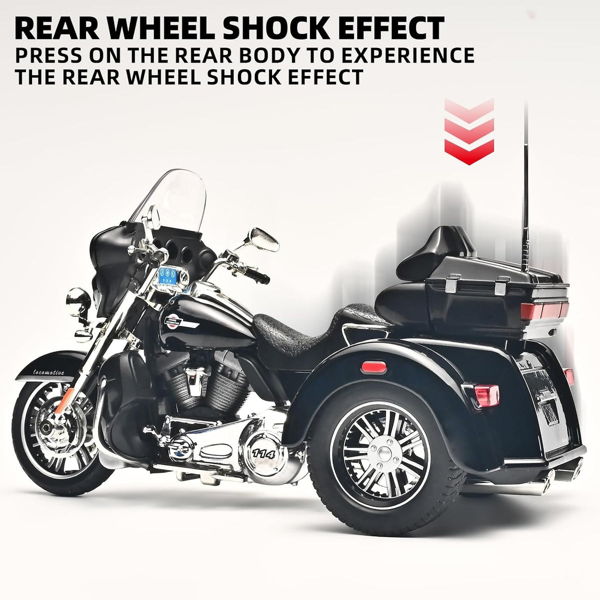 Harley-Style CVO-Inspired 1/9 Scale Diecast Motorcycle Model – Black