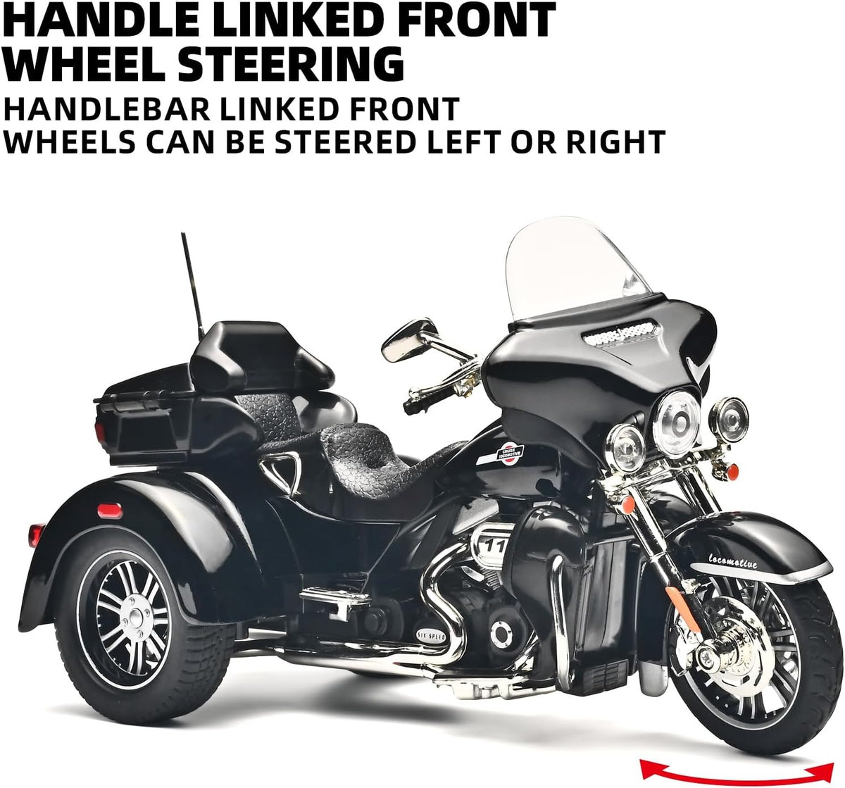 Harley-Style CVO-Inspired 1/9 Scale Diecast Motorcycle Model – Black