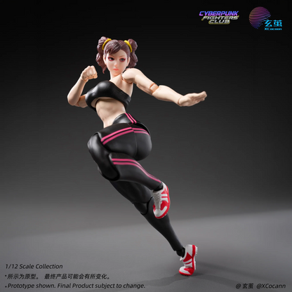 (Pre-order) Xcocann 1/12 Cyberpunk Fighters Club - Blazing Rose & Shadow Princess CFC03 / CF04 Action Figure