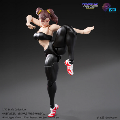 (Pre-order) Xcocann 1/12 Cyberpunk Fighters Club - Blazing Rose & Shadow Princess CFC03 / CF04 Action Figure
