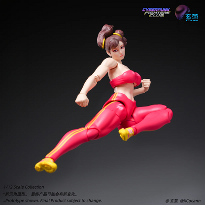 (Pre-order) Xcocann 1/12 Cyberpunk Fighters Club - Blazing Rose & Shadow Princess CFC03 / CF04 Action Figure