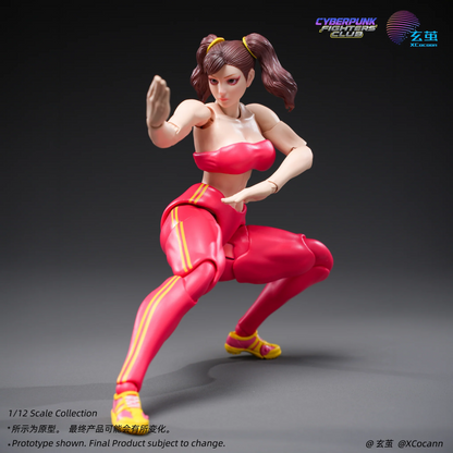 (Pre-order) Xcocann 1/12 Cyberpunk Fighters Club - Blazing Rose & Shadow Princess CFC03 / CF04 Action Figure