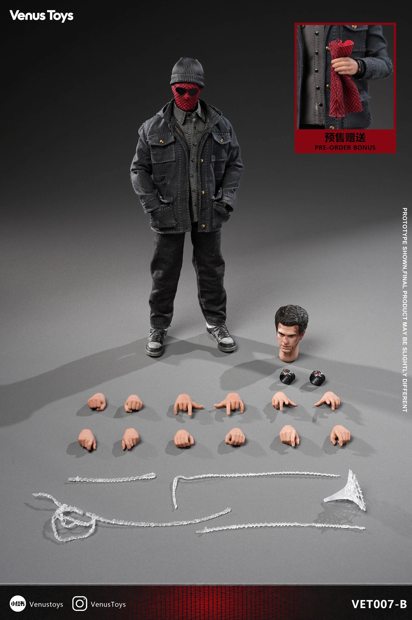 (Pre-order) Venus Toys - 1/12 Night Vigilante Action Figure (VET007-A/B) Product Descriptio