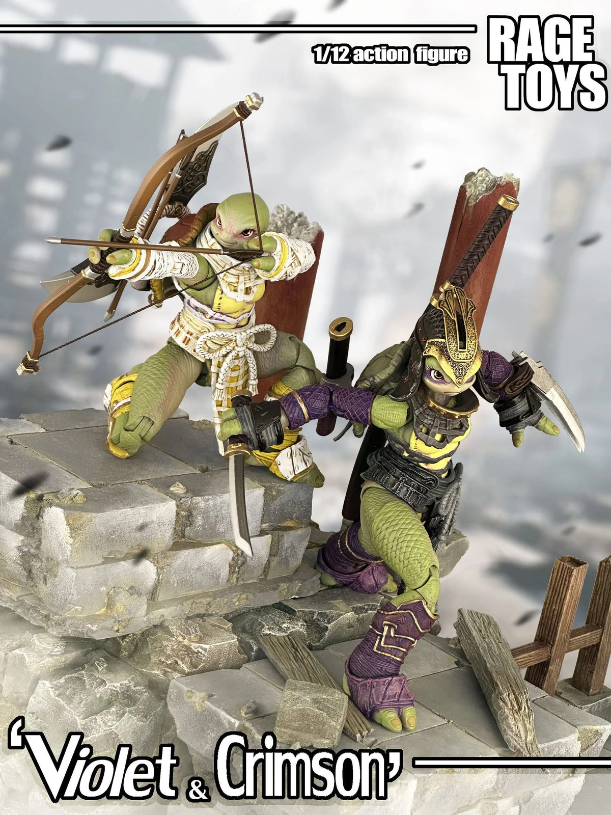 Rage Toys - Violet & Crimson Set of 2 1/12 Scale Action Figures