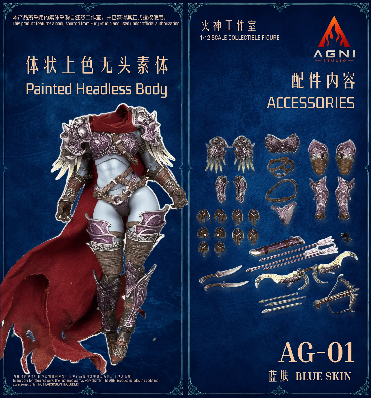 (Pre-order) Agni Studio 1/12 Fallen Huntress + FR Head Set Action Figure