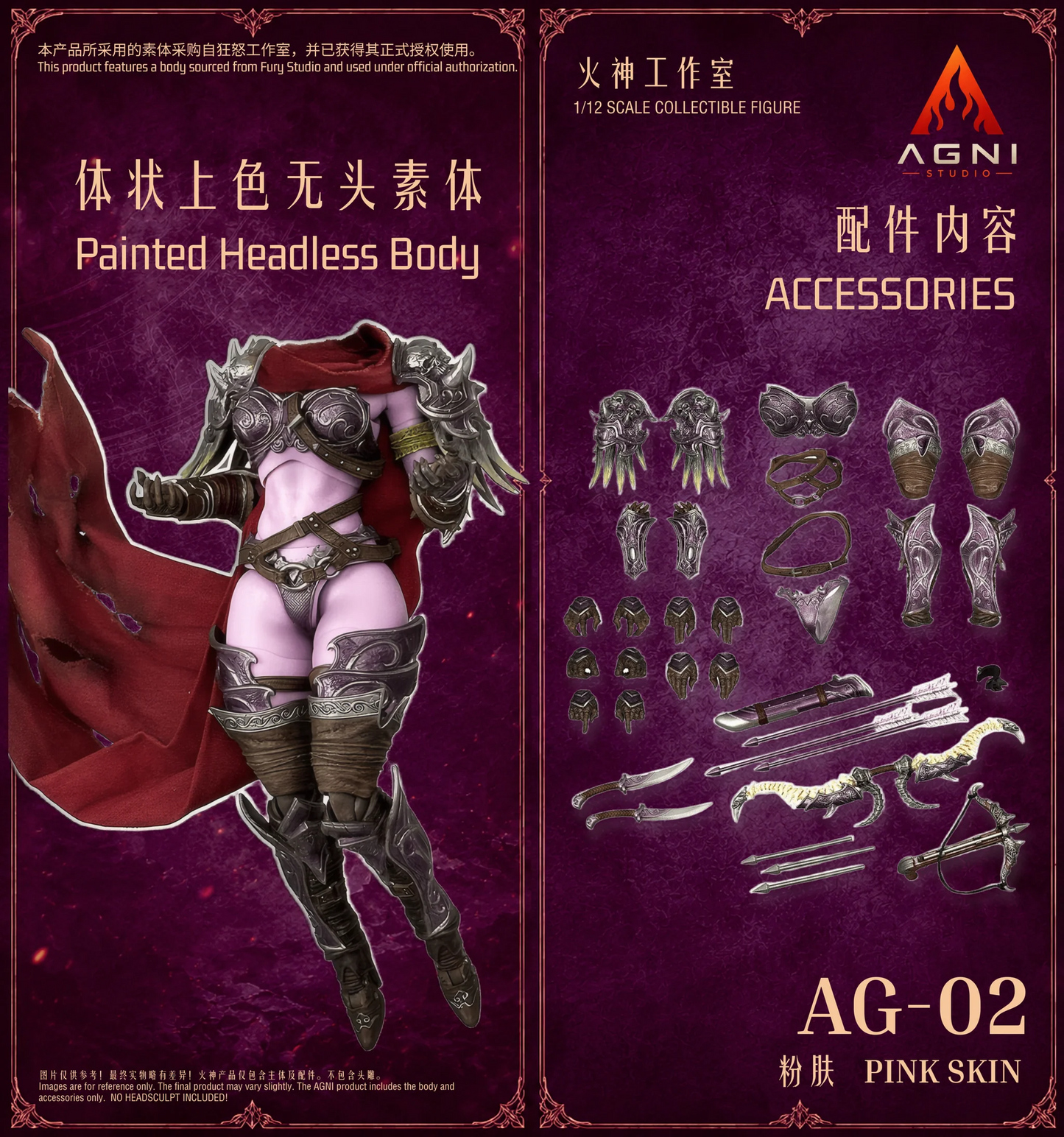 (Pre-order) Agni Studio 1/12 Fallen Huntress + FR Head Set Action Figure