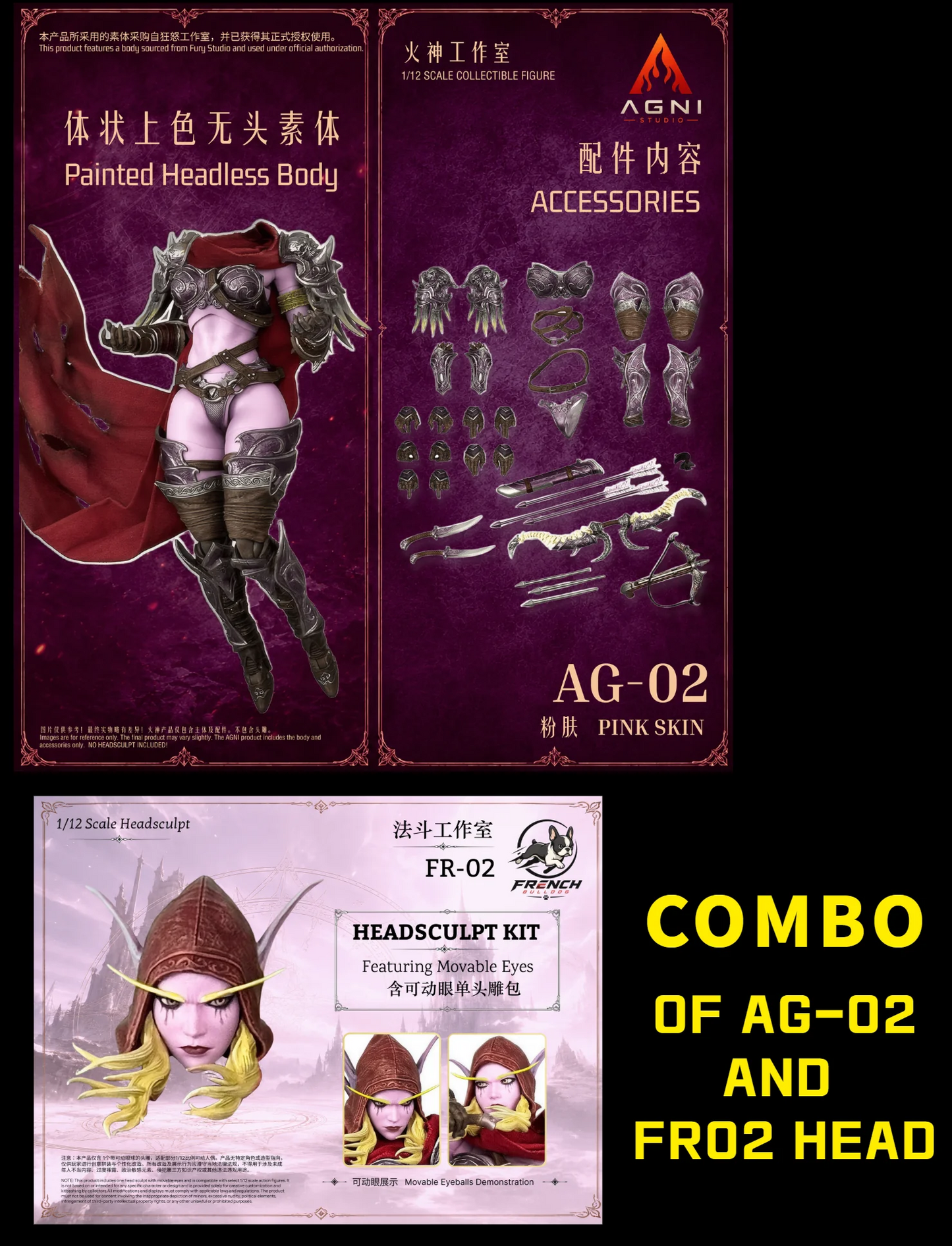 (Pre-order) Agni Studio 1/12 Fallen Huntress + FR Head Set Action Figure