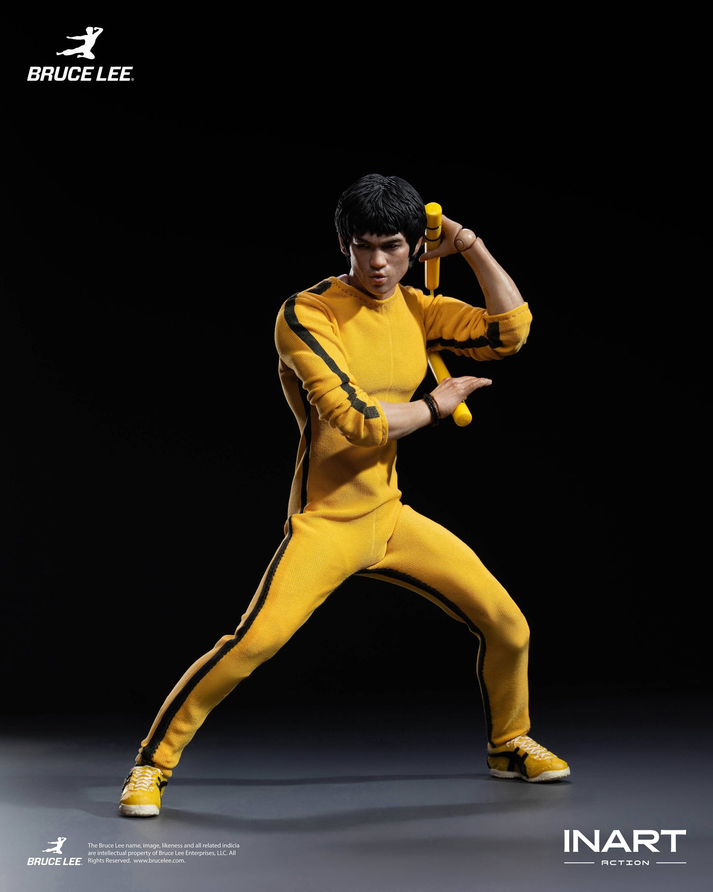 (Pre-Order) INART Bruce Lee Yellow Jumpsuit 1/12 Scale Action Figure
