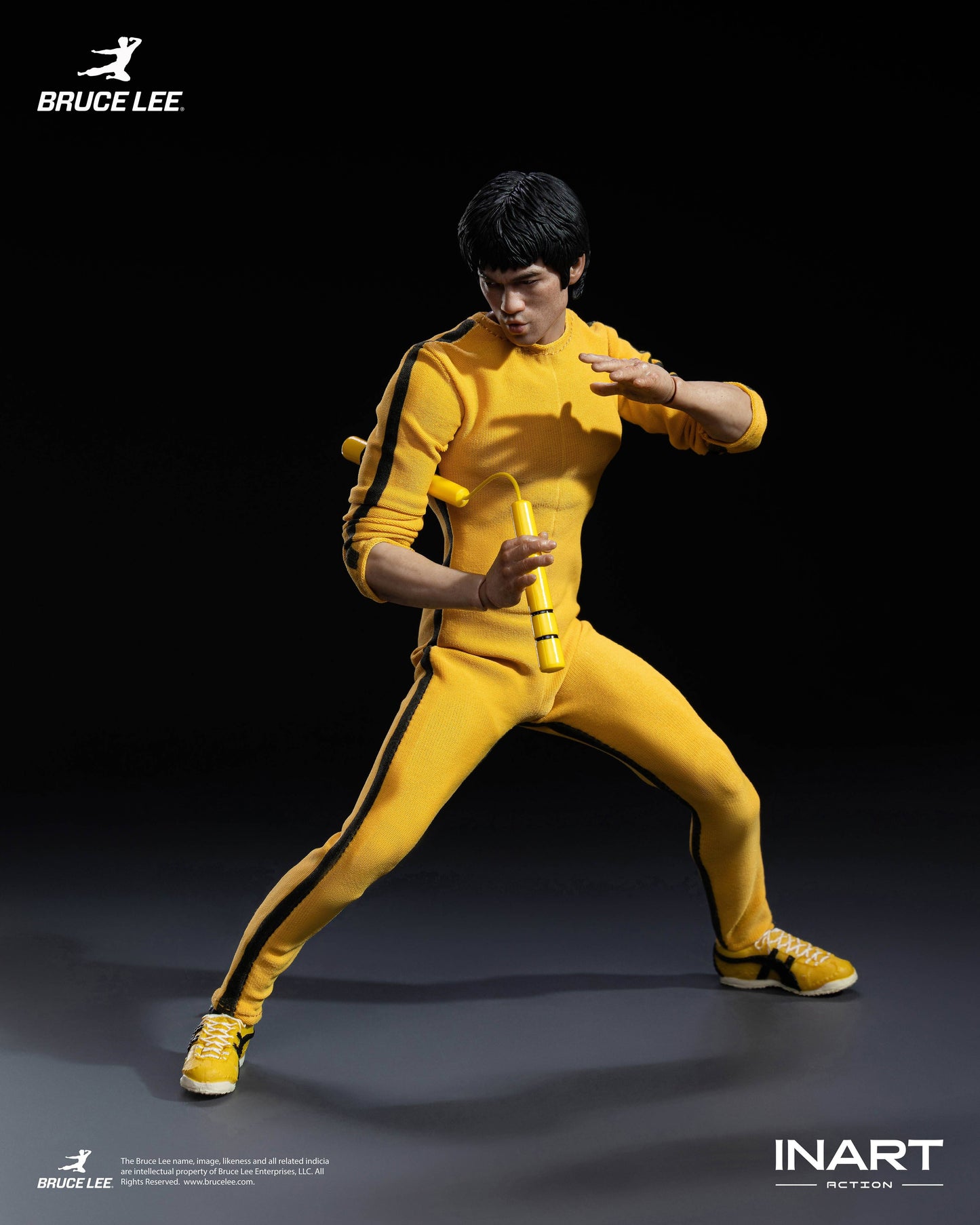 (Pre-Order) INART Bruce Lee Yellow Jumpsuit 1/12 Scale Action Figure