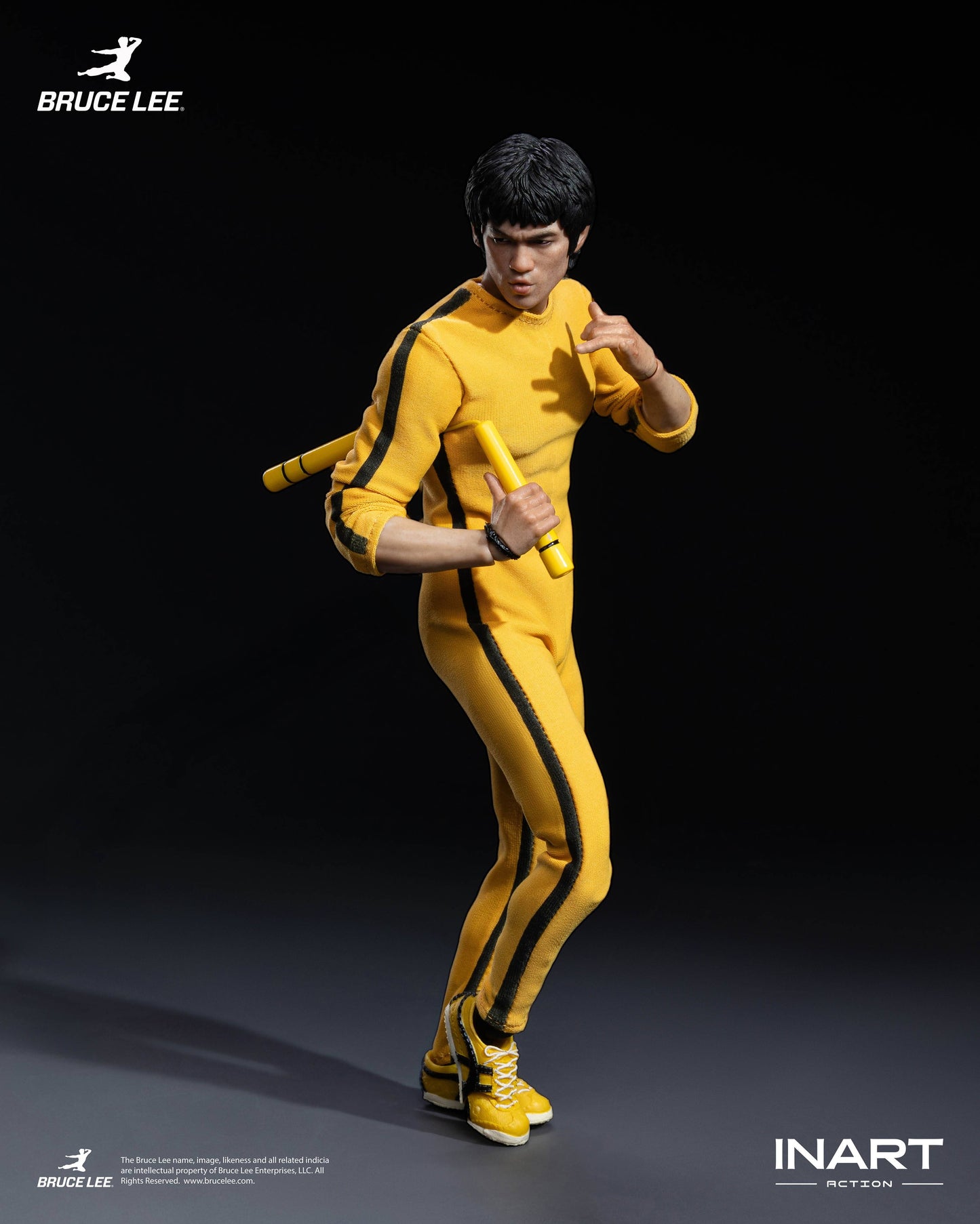 (Pre-Order) INART Bruce Lee Yellow Jumpsuit 1/12 Scale Action Figure