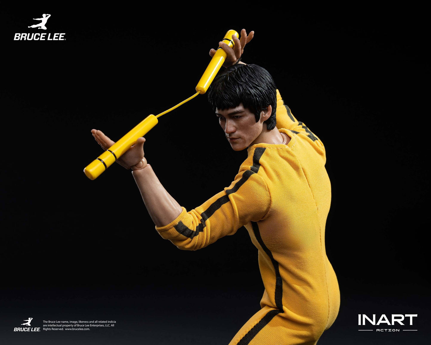 (Pre-Order) INART Bruce Lee Yellow Jumpsuit 1/12 Scale Action Figure