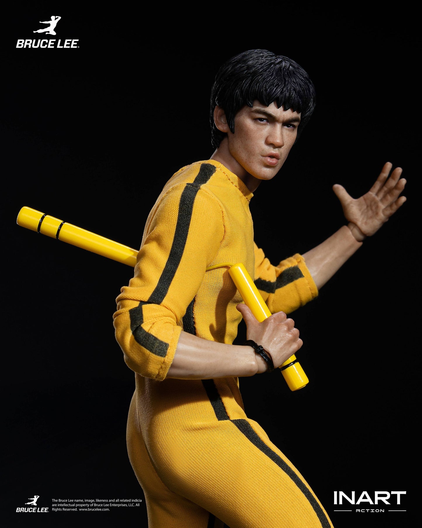 (Pre-Order) INART Bruce Lee Yellow Jumpsuit 1/12 Scale Action Figure