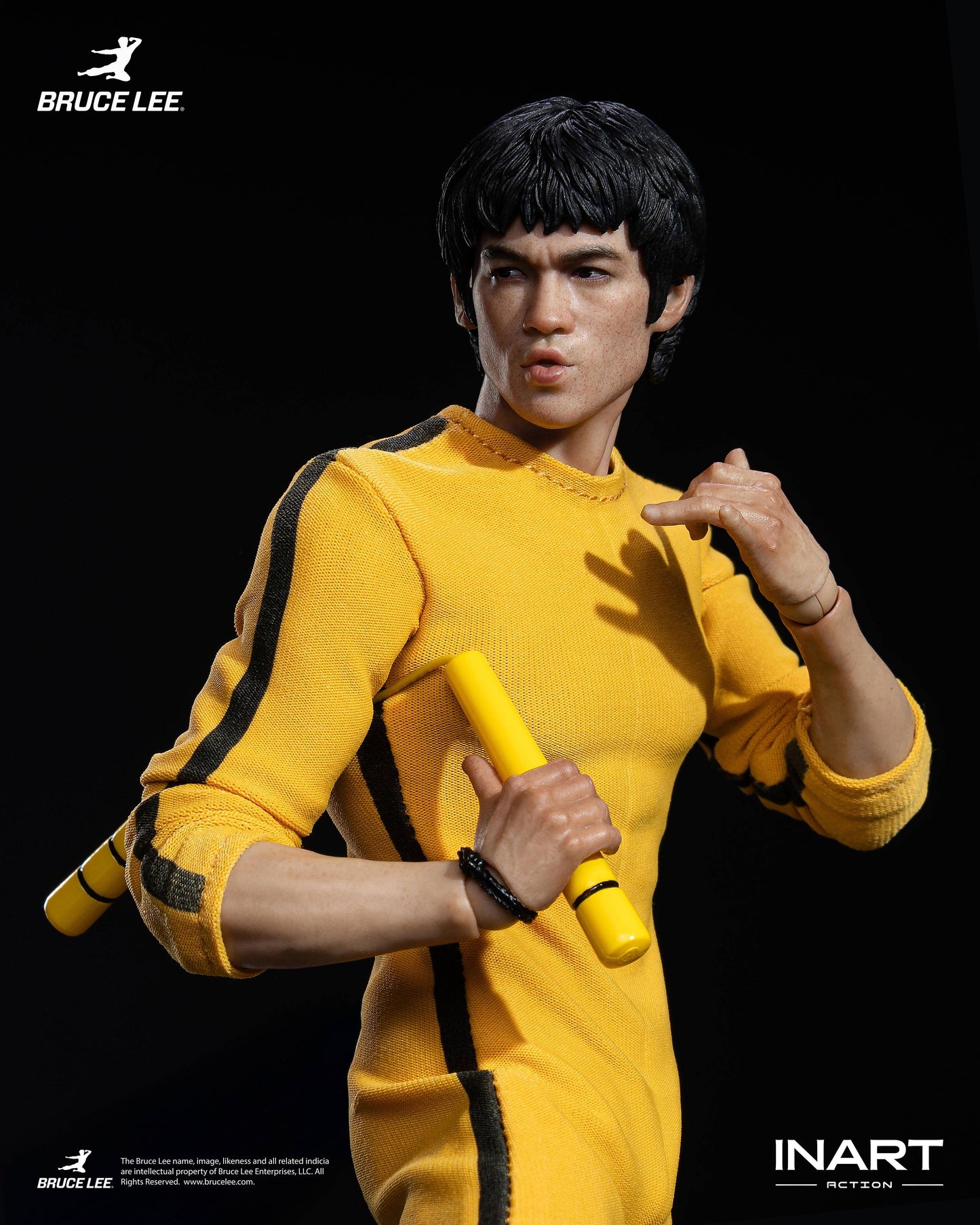 (Pre-Order) INART Bruce Lee Yellow Jumpsuit 1/12 Scale Action Figure