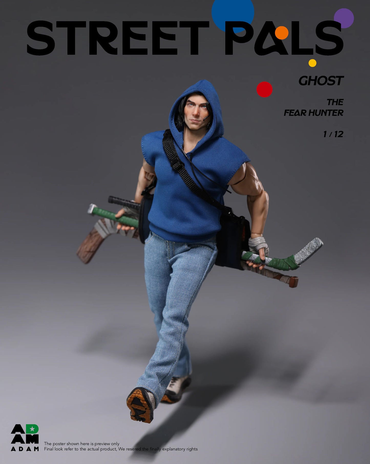 (Pre-order) ADAM STREET PALS Series 1/12 GHOST "FEAR HUNTER" Action Figure (ADS-001)