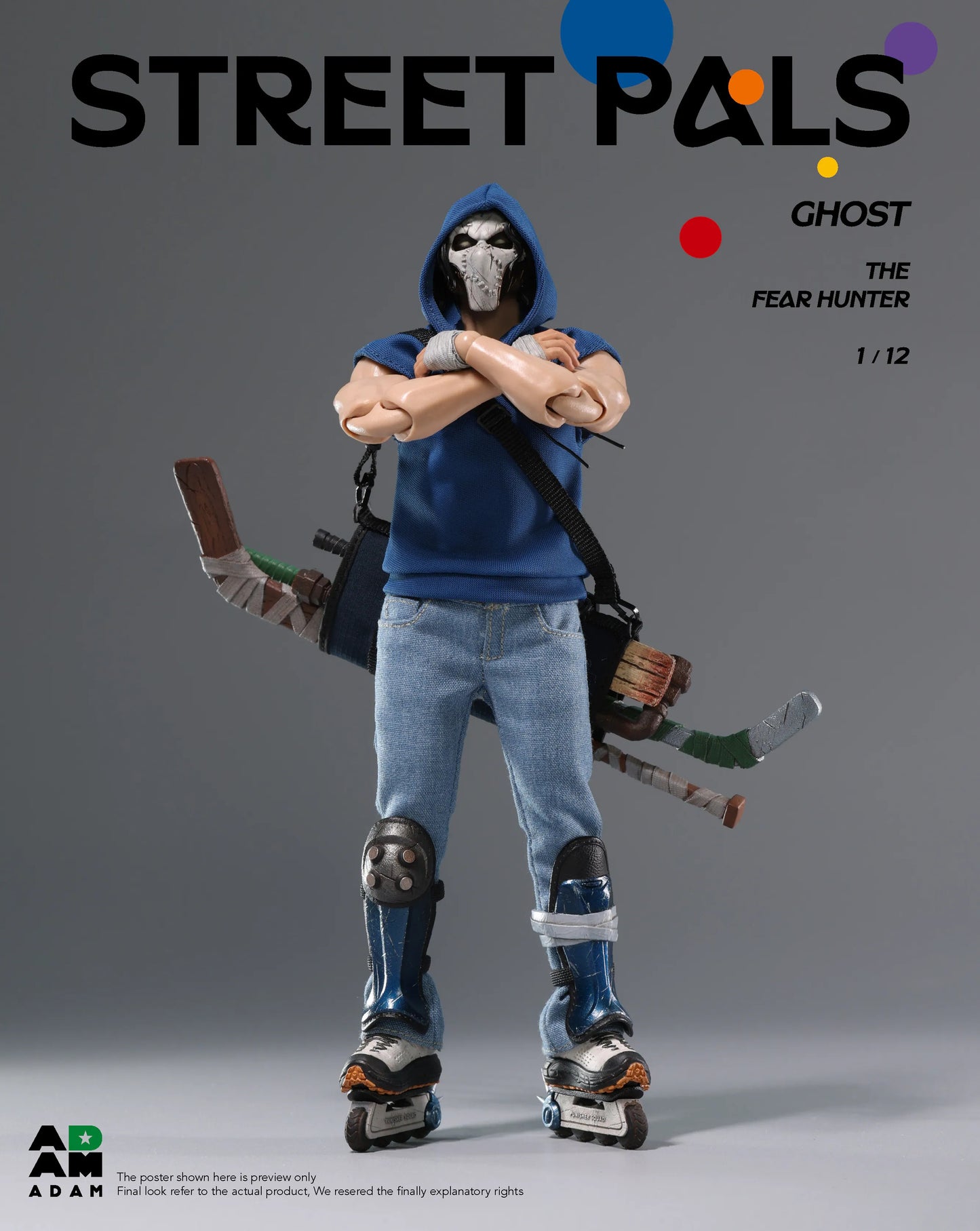 (Pre-order) ADAM STREET PALS Series 1/12 GHOST "FEAR HUNTER" Action Figure (ADS-001)