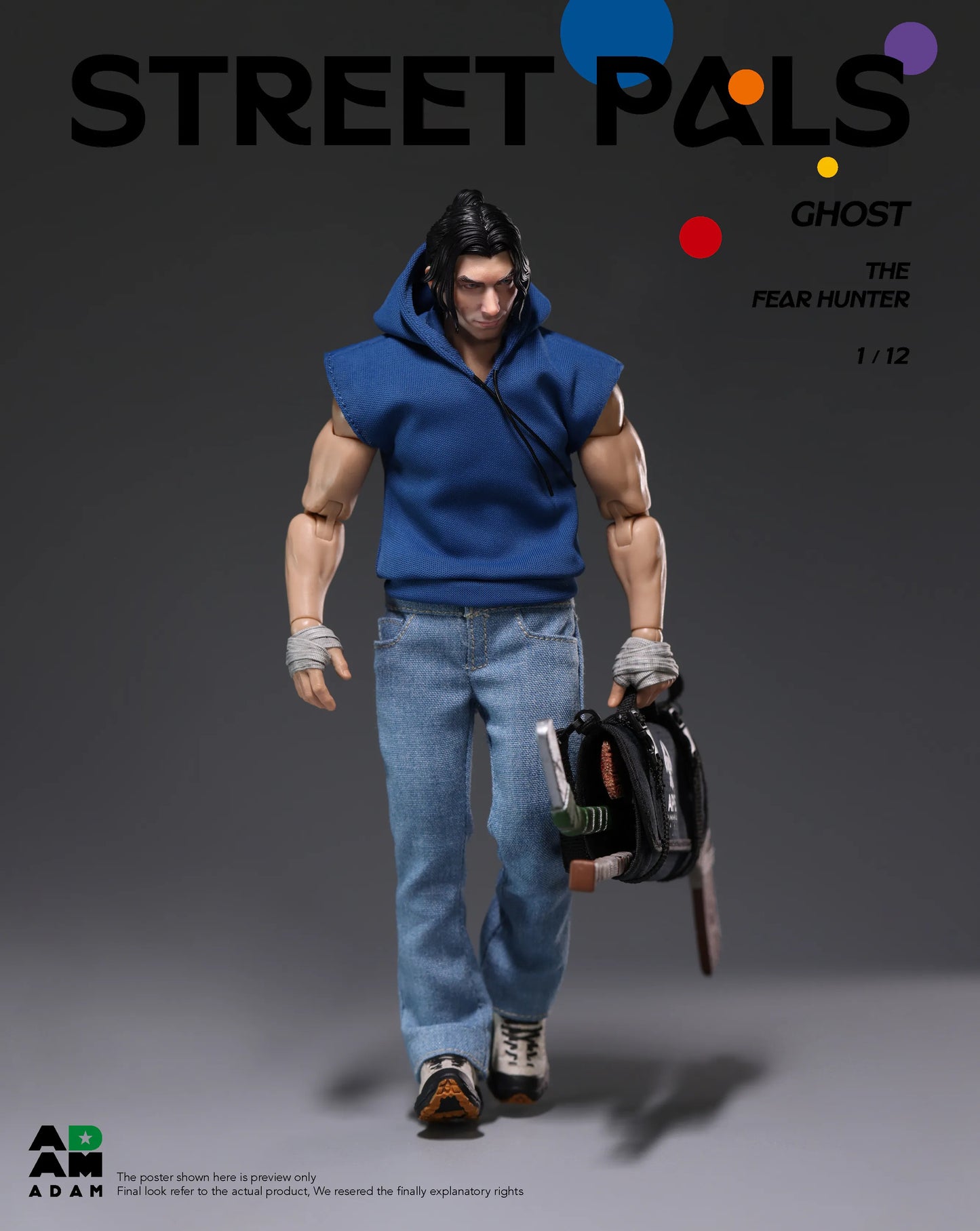 (Pre-order) ADAM STREET PALS Series 1/12 GHOST "FEAR HUNTER" Action Figure (ADS-001)