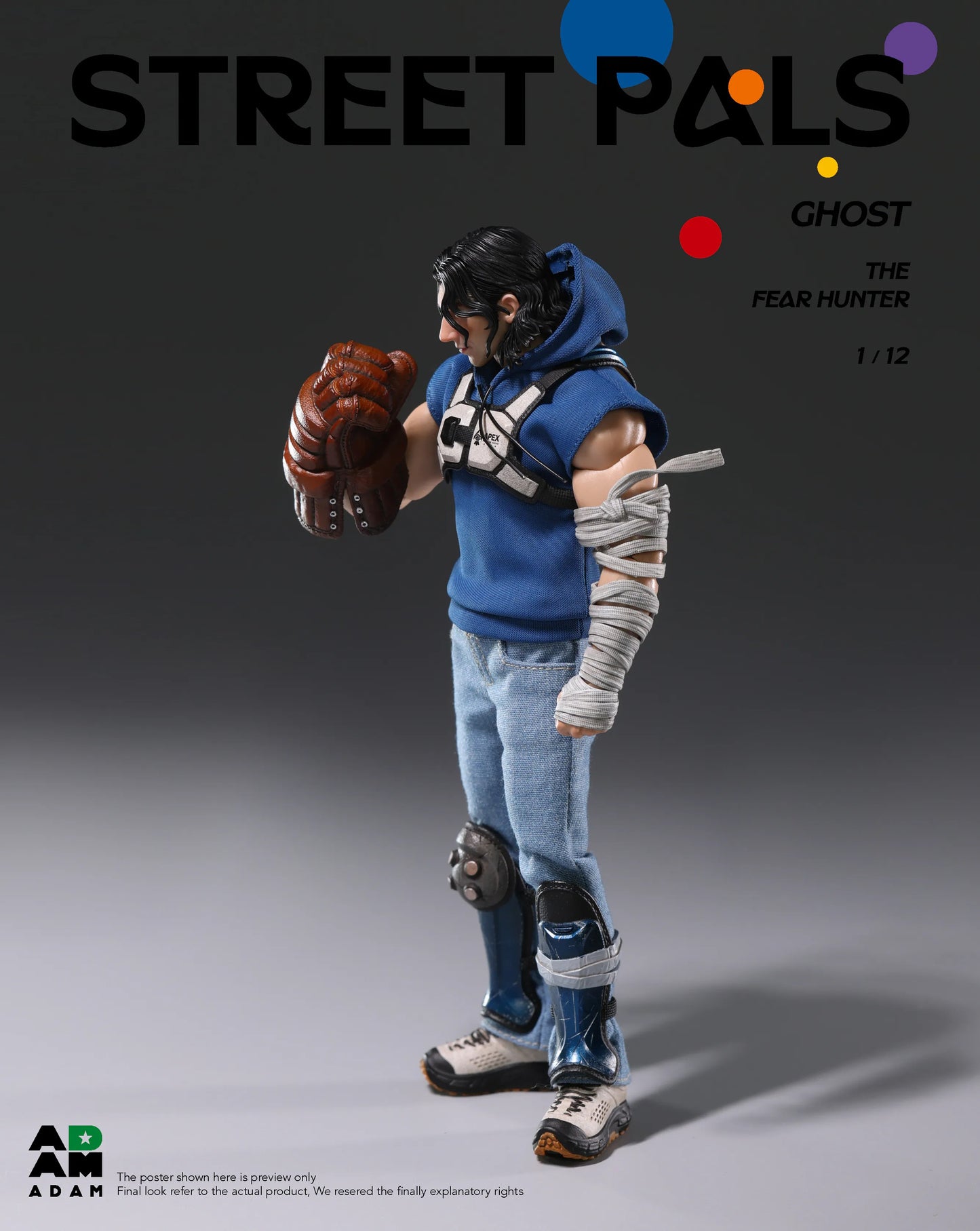 (Pre-order) ADAM STREET PALS Series 1/12 GHOST "FEAR HUNTER" Action Figure (ADS-001)