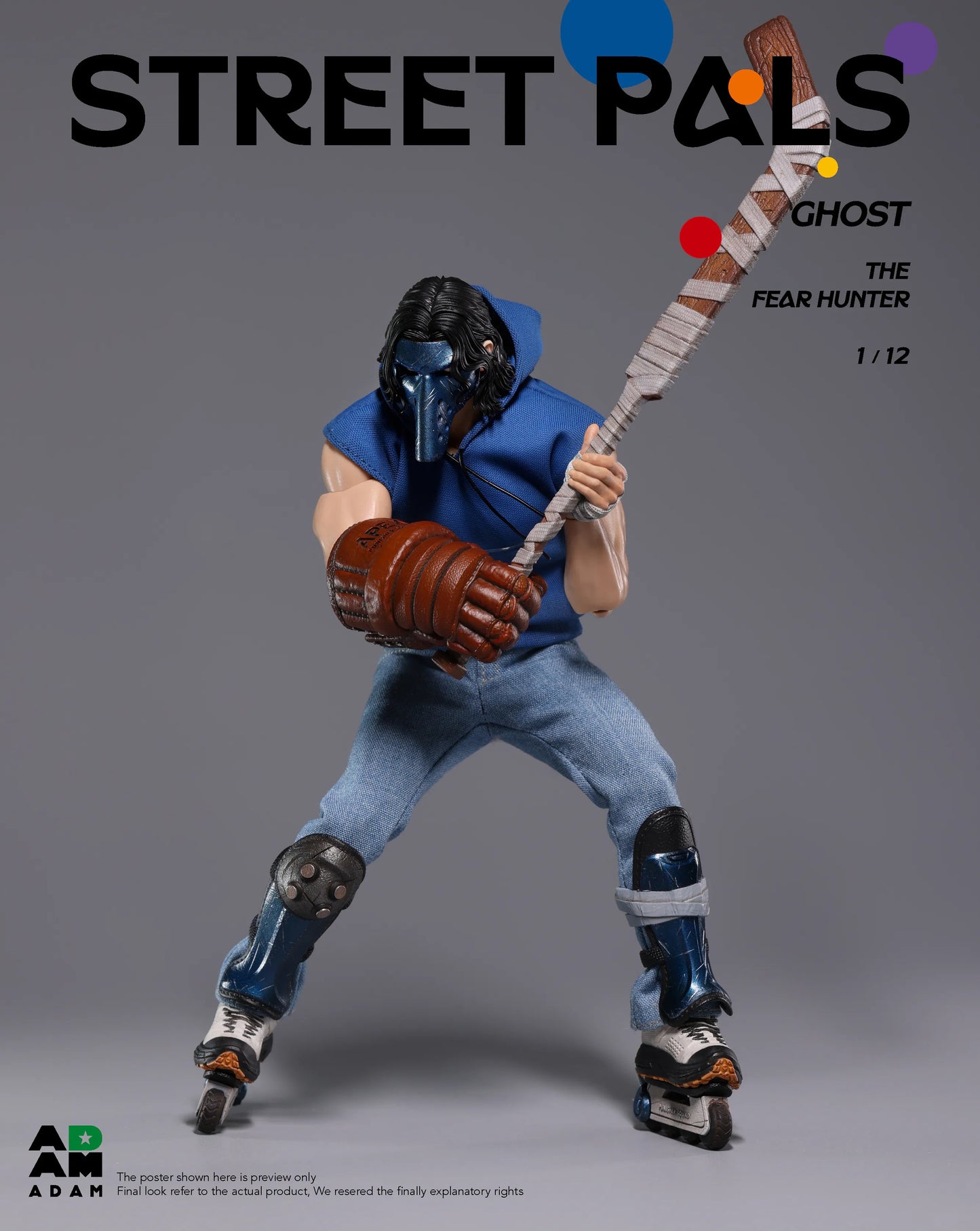(Pre-order) ADAM STREET PALS Series 1/12 GHOST "FEAR HUNTER" Action Figure (ADS-001)