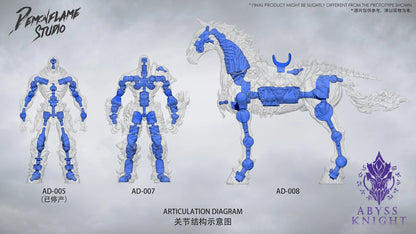 (Pre-Order) Demon Flame Studio 1/12 AD-008 Abyss Knight Despair Cyan Steed Action Figure