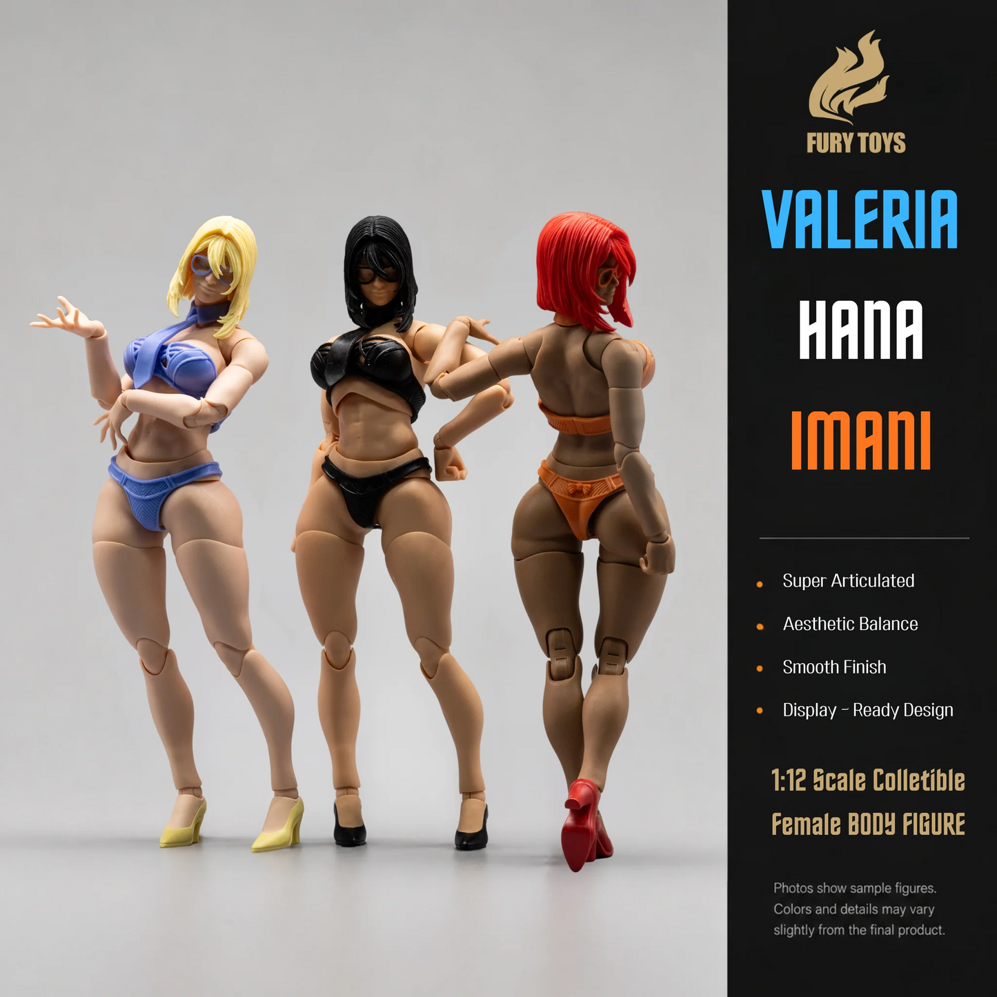 (Pre-order) FURY TOYS Female Body Figure Series Valeria / Hana / Imani 1/12 Scale Action Figure