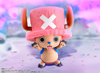 Bandai S.H.Figuarts Tony Tony Chopper Drum Island 1/12 Action Figure with interchangeable faces and accessories.