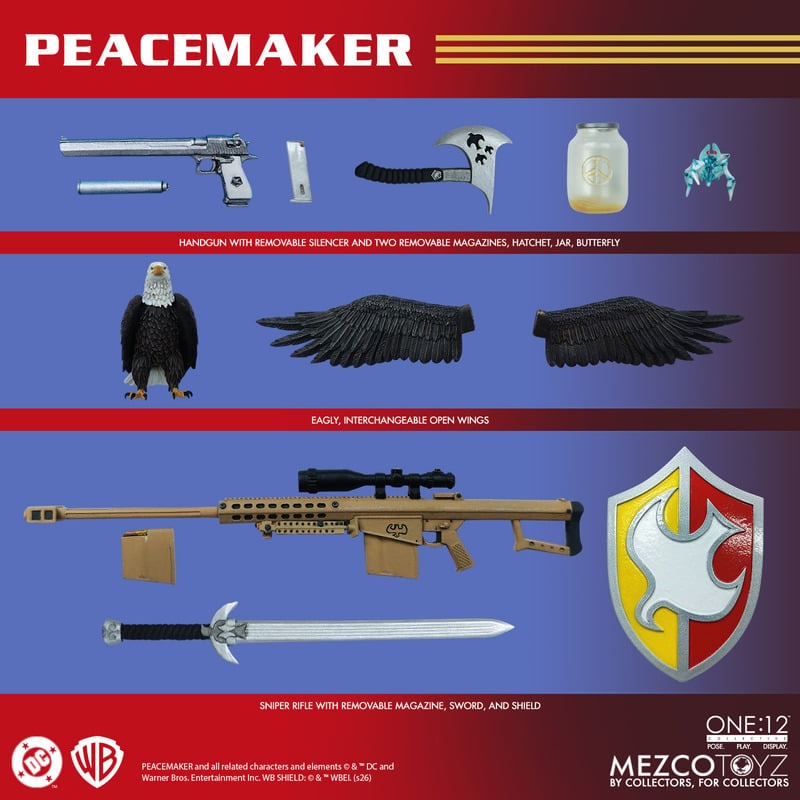 (Pre-order) Mezco One:12 Collective Peacemaker 1:12 Scale Action Figure