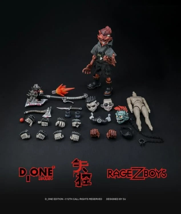 D_ONE STUDIO RAGE-ZBOYS Series – Yazai (Tooth Boy) 1/12 Scale Action Figure Out-of-Control Edition