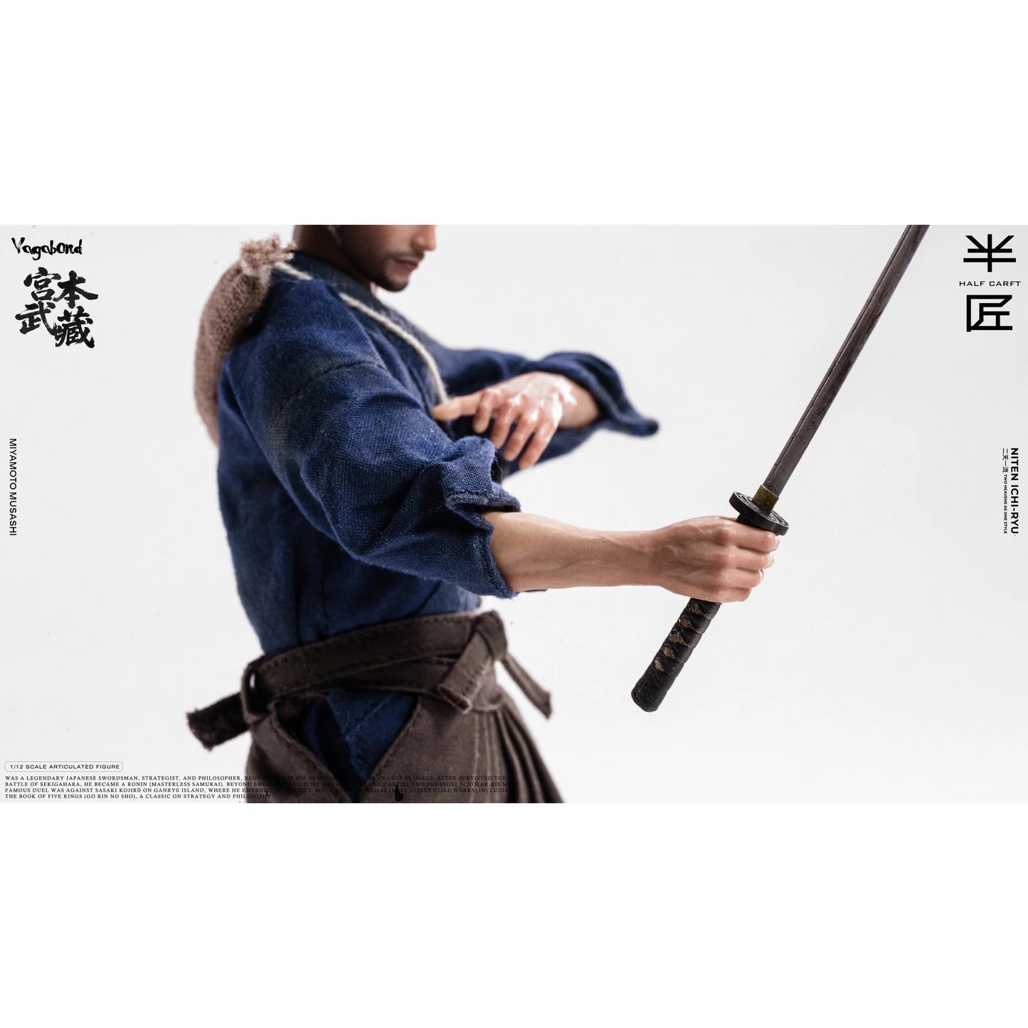 (Pre-order) Half Craft Studio Musashi Miyamoto (Vagabond)  1/12 Scale Action Figure
