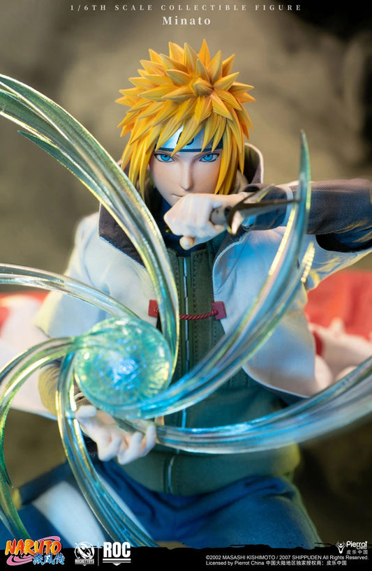 Rocket Toys ROC-015 Minato Namikaze Fourth Hokage Version 1/6 scale action figure with Rasengan and Flying Thunder God kunai