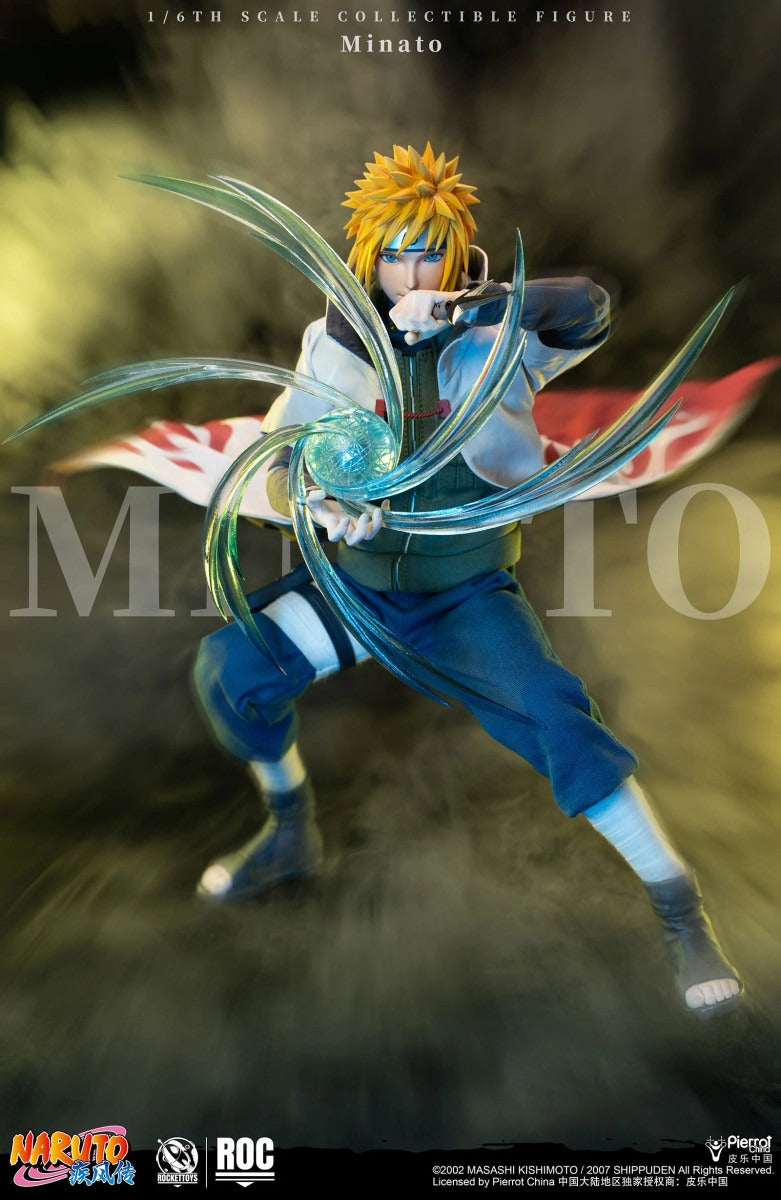 Rocket Toys ROC-015 Minato Namikaze Fourth Hokage Version 1/6 scale action figure with Rasengan and Flying Thunder God kunai