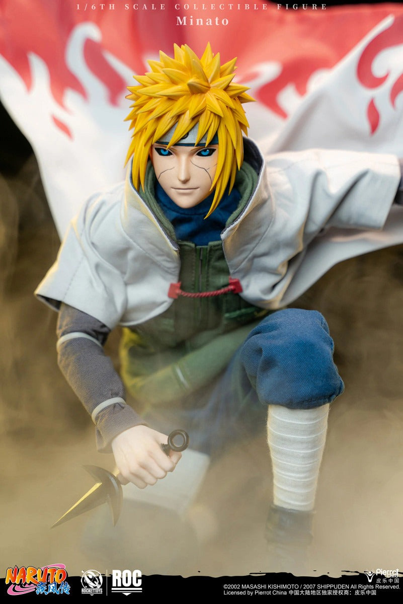 Rocket Toys ROC-015 Minato Namikaze Fourth Hokage Version 1/6 scale action figure with Rasengan and Flying Thunder God kunai