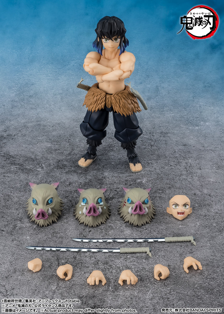 S.H.Figuarts Inosuke Hashibira Demon Slayer 1/12 action figure Box Content