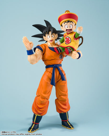 Bandai S.H.Figuarts Dragon ball z Son Goku & Son Gohan -Kid- & Kintoun sdcc