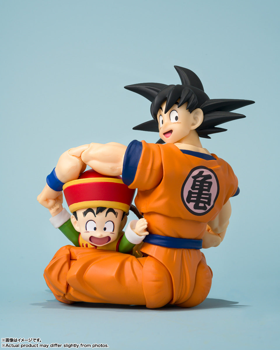 Bandai S.H.Figuarts Dragon ball z Son Goku & Son Gohan -Kid- & Kintoun sdcc