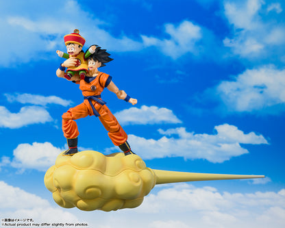 Bandai S.H.Figuarts Dragon ball z Son Goku & Son Gohan -Kid- & Kintoun sdcc