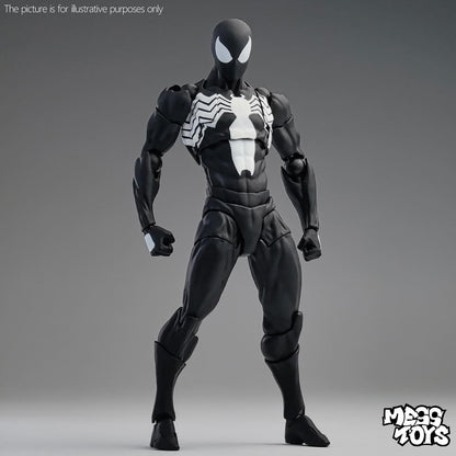 Mess Toys: Symbiote Spider-Man (Black Suit) — 1/12 Scale Action Figure