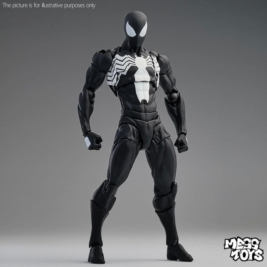 Mess Toys: Symbiote Spider-Man (Black Suit) — 1/12 Scale Action Figure